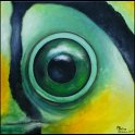 Augenblick eines Tukans 1 Acryl auf Leinwand;
30 x 30 cm